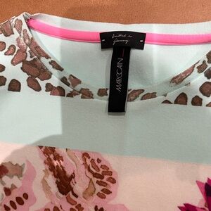 Marc Cain Mint and Pink Animal Print Dress